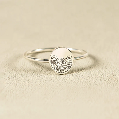 You’ve Survived Too Many Storms To Be Bothered By Raindrops Engraved Wave Ring