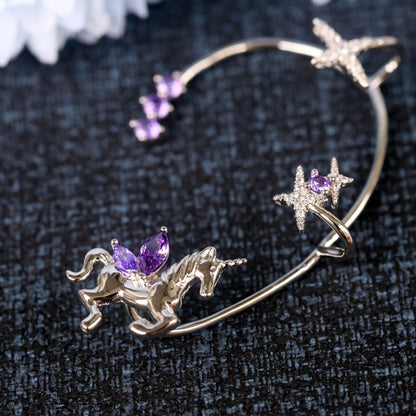 🌊Summer Hot Sale✨Fairy Non-piercing Stellar Unicorn Ear Cuffs