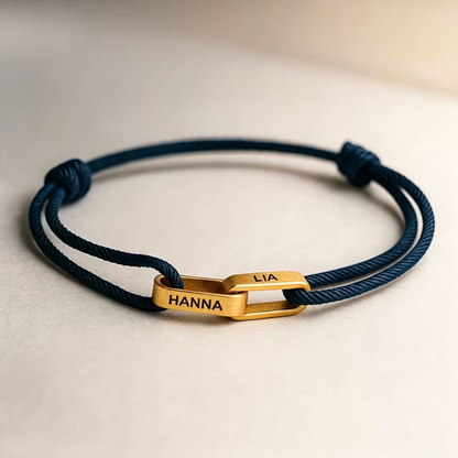 Mother&Son Connected By Heart Custom Name Bond Bracelet