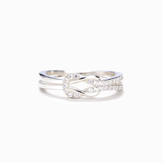 To My Best Friend 'Sisters By Heart' Knot Ring