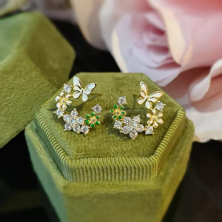 🌸Butterfly Wreath Zircon Earrings