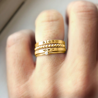 FOR MEMORIAL - S925 I WILL LOVE YOU FOR EVERY SECOND OF MINE CUSTOM NAME WINGS RING