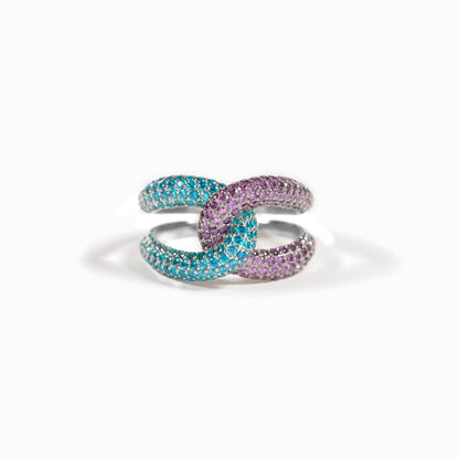 Crafted With Angels’ Love Birthstones Chunky Link Ring