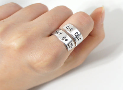Interesting Inspirational Gift. Motivational Ring. Wrap Ring