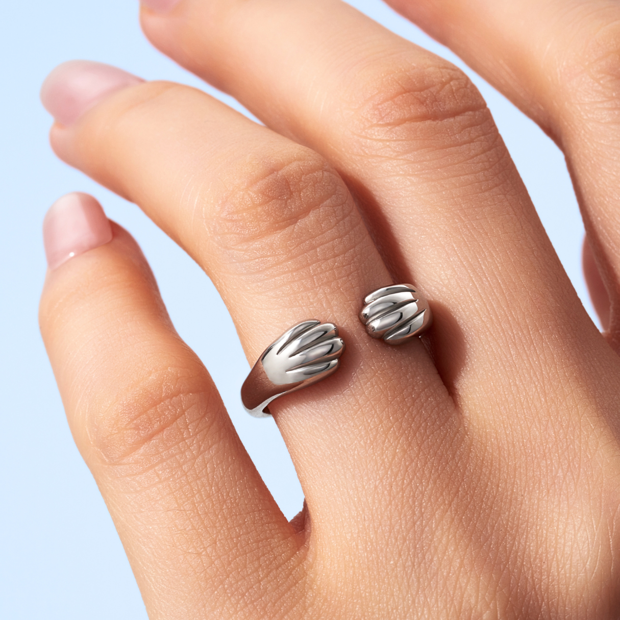 S925 Adjustable Paw Ring