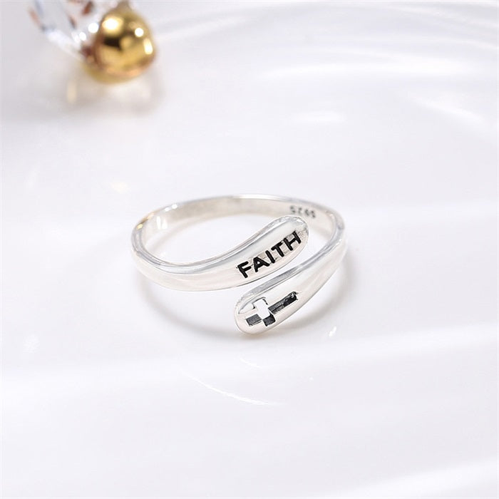 Cross Hollow Faith Ring✝