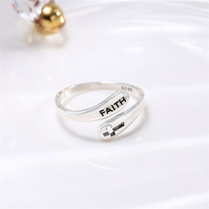 Cross Hollow Faith Ring✝