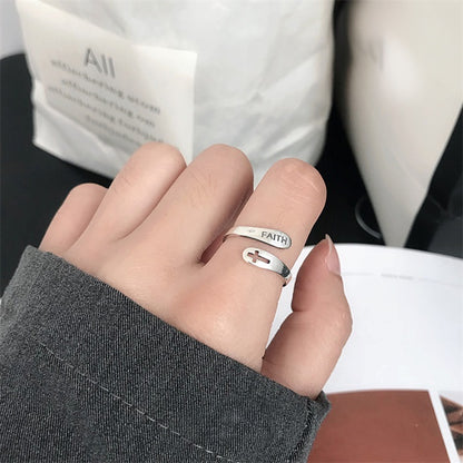 Cross Hollow Faith Ring✝