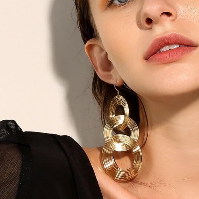 Fashion Large and Small Circle Earrings