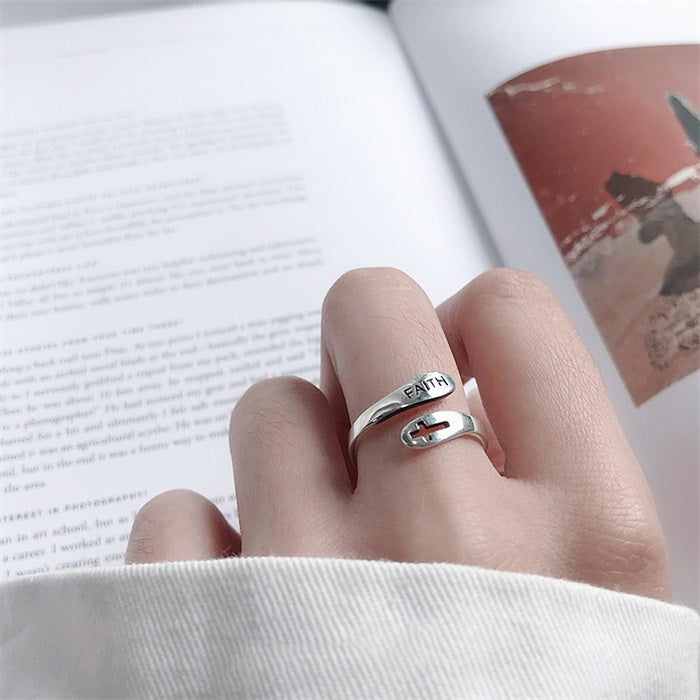 Cross Hollow Faith Ring✝