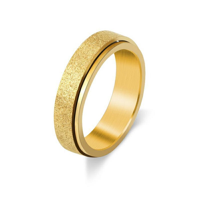 Frosted Stress Relief Spinner Ring