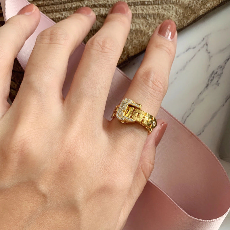 Fashionable Adjustable Buckle Ring