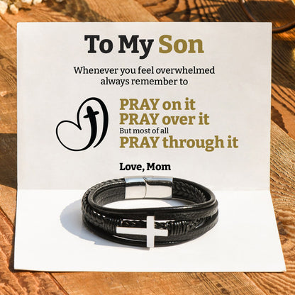 To My Son Pray Through It Bracelet