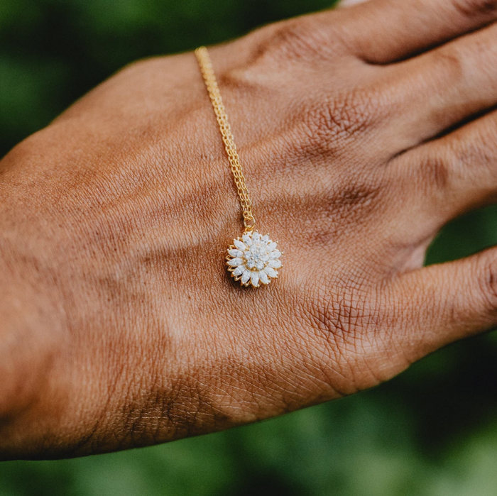 Spinning Sunflower Necklace