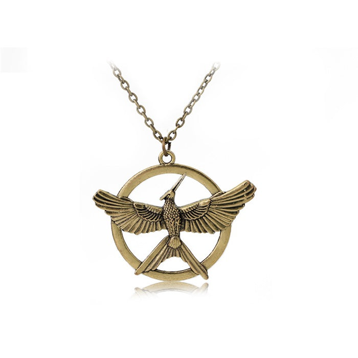 The Fire Inside Me Burns Brighter Than The Fire Around Me Circle Phoenix Necklace