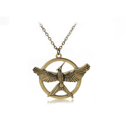 The Fire Inside Me Burns Brighter Than The Fire Around Me Circle Phoenix Necklace