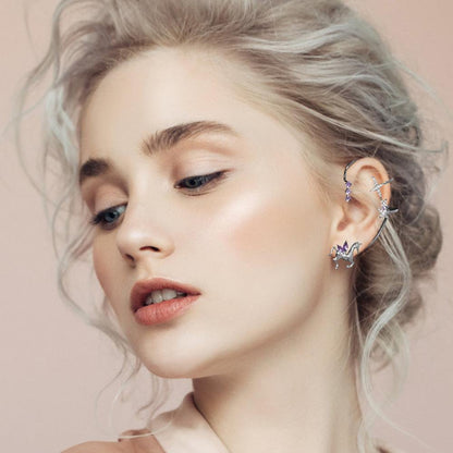 🌊Summer Hot Sale✨Fairy Non-piercing Stellar Unicorn Ear Cuffs
