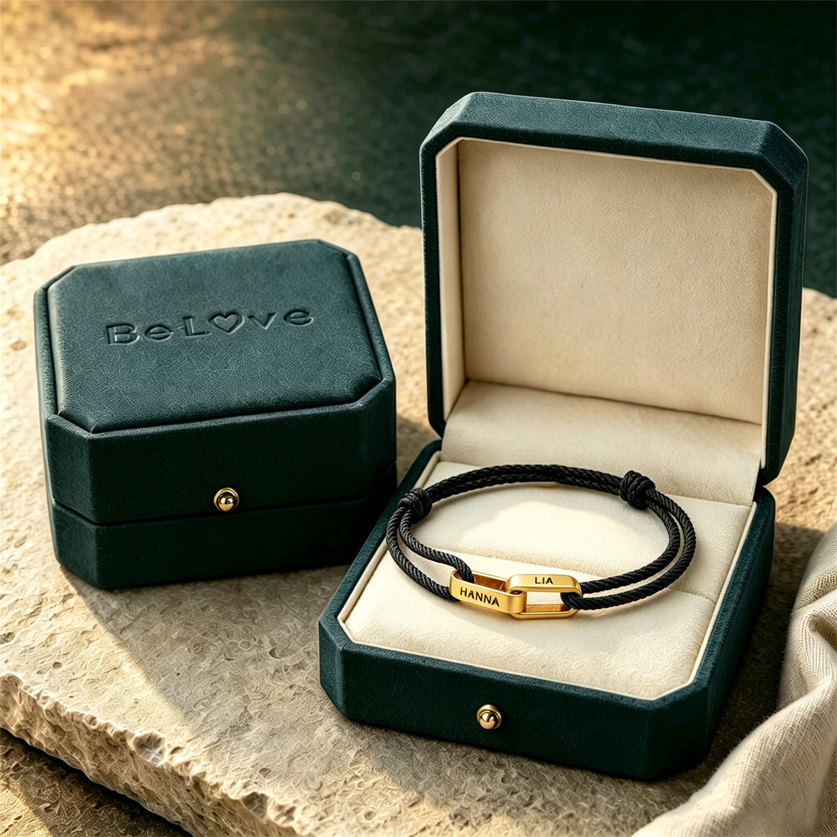 Mother&Son Connected By Heart Custom Name Bond Bracelet