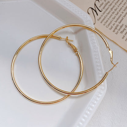 Plain Metal Hoop Earrings