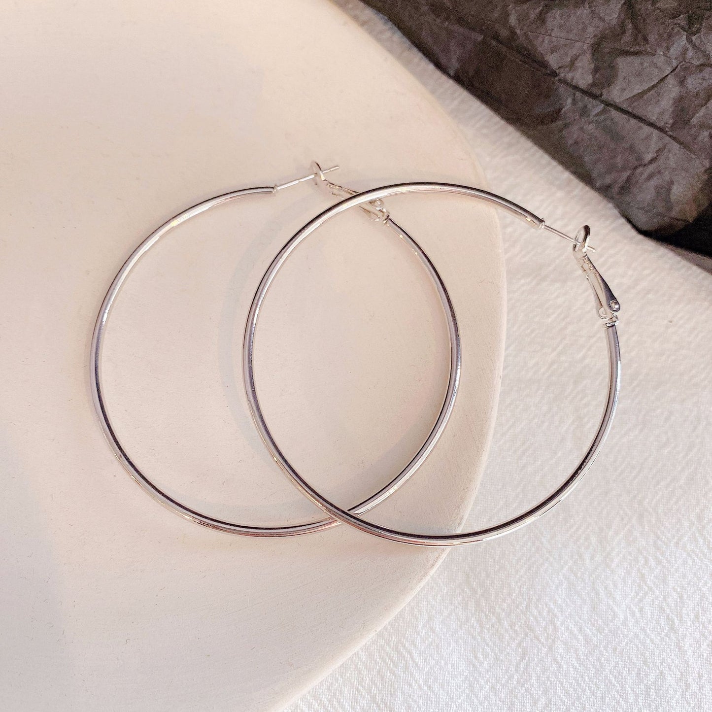Plain Metal Hoop Earrings