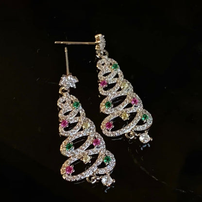 Shiny Christmas Tree Earrings