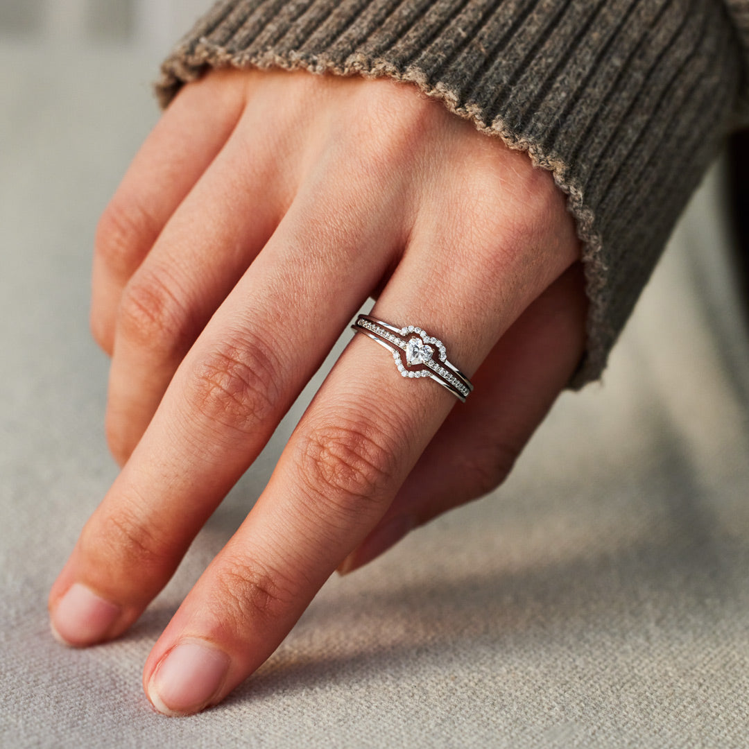 For Granddaughter - You Are Always In Mine Layered Heart S925 Ring