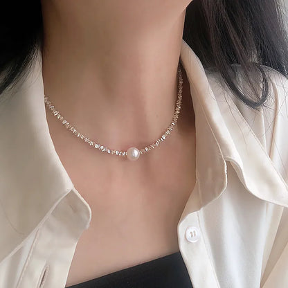 Silver Pearl Necklace