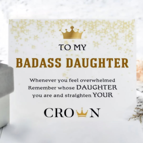 💐FOR DAUGHTER - WHENEVER YOU FEEL OVERWHELMED...CROWN NECKLACE