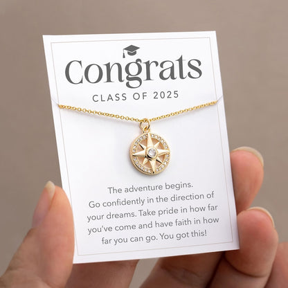 🎓️Graduation Gift🎁-Follow Your Compass Necklace