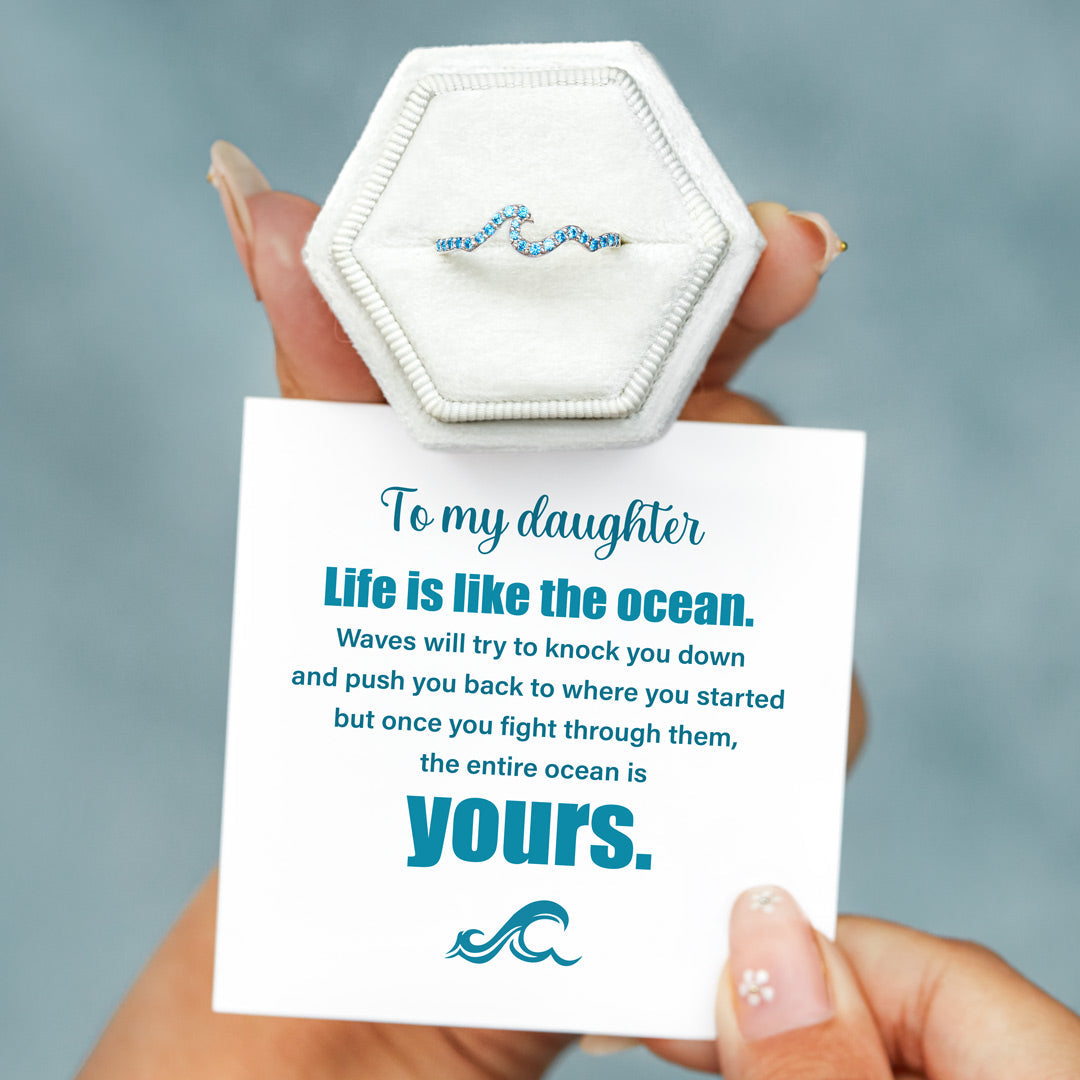 Daughter The Entire Ocean Is Yours Pavé Wave Ring