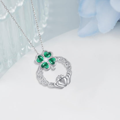 🍀Four Leaf Clover Necklace - St Patricks Day Jewelry
