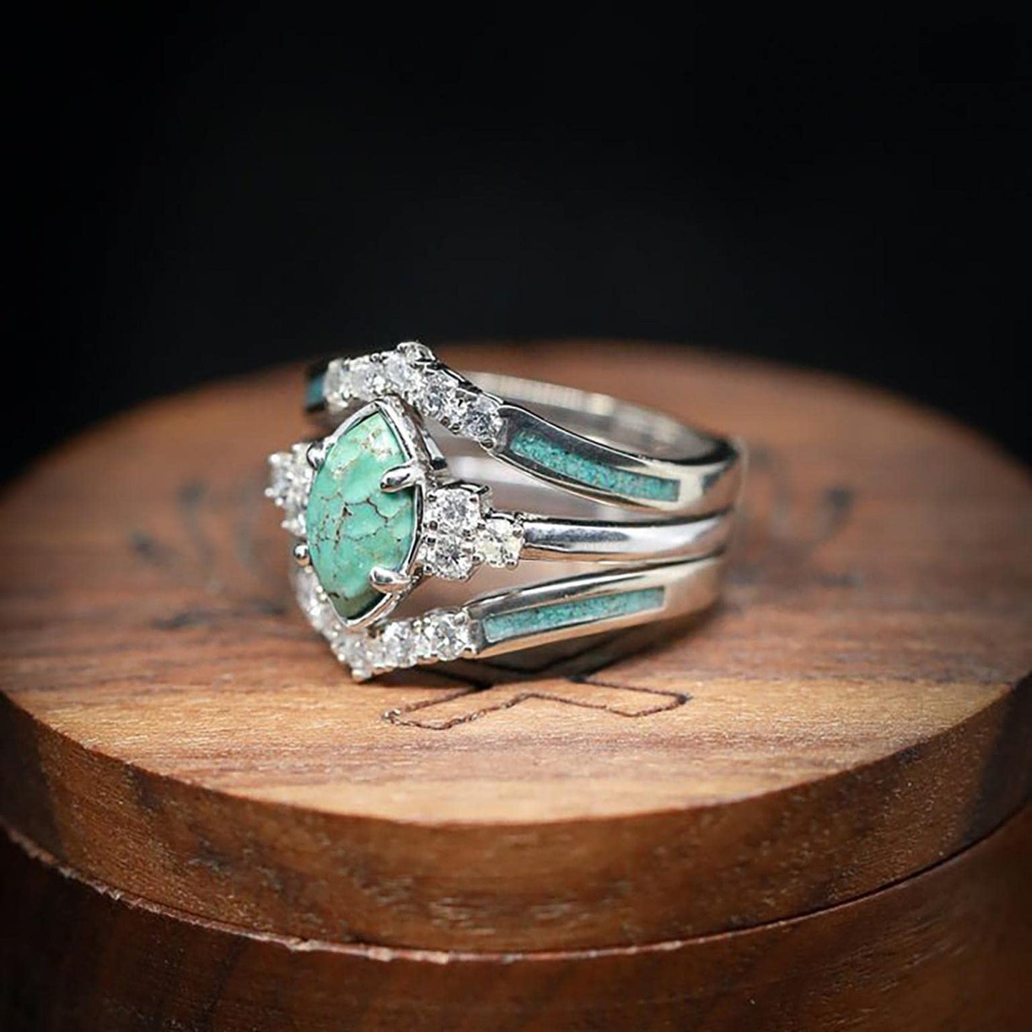BLACK FRIDAY SALE 60% OFF✨Turquoise Creative 3-Piece Ring