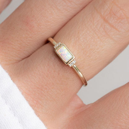 2026 Begin Again Opal Baguette Ring