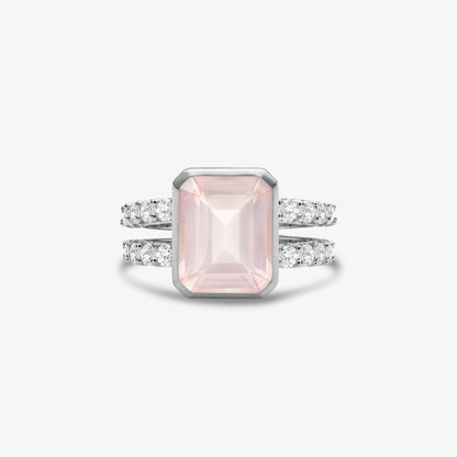 I Am Enough Rose Quartz Ring