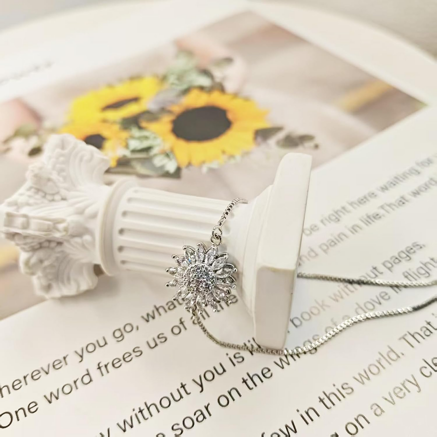 Spinning Sunflower Bracelet for Mom & Grandma | A Gift of Sunshine and Love