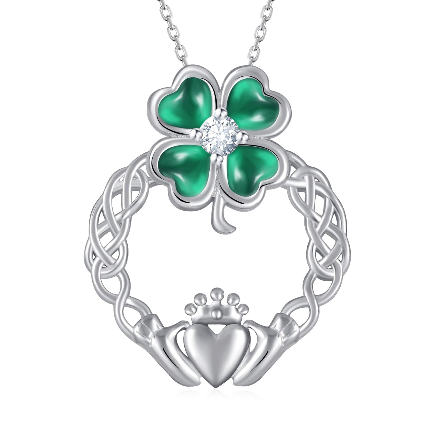 🍀Four Leaf Clover Necklace - St Patricks Day Jewelry