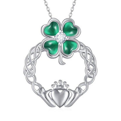 🍀Four Leaf Clover Necklace - St Patricks Day Jewelry