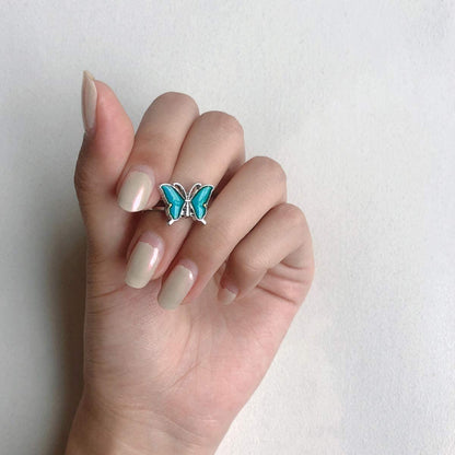 Temperature Sensing Color Changing Butterfly Ring