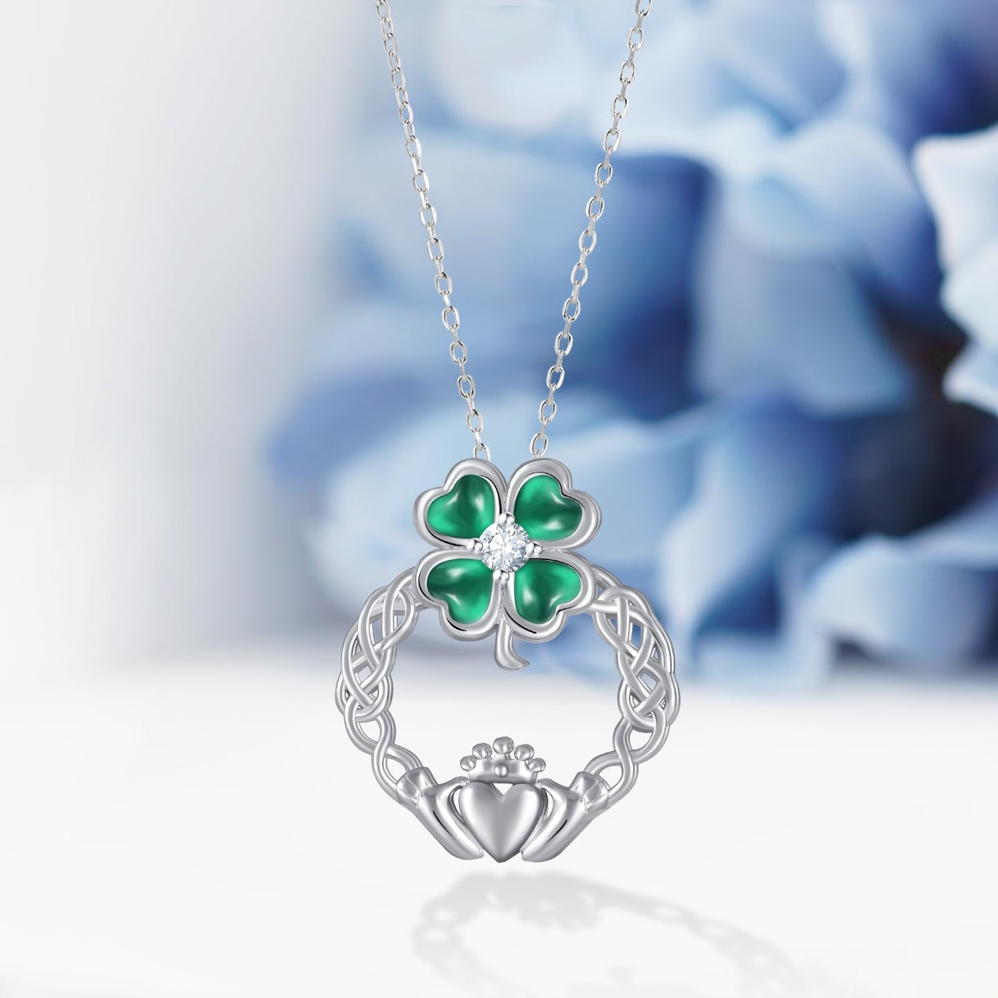 🍀Four Leaf Clover Necklace - St Patricks Day Jewelry