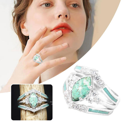 BLACK FRIDAY SALE 60% OFF✨Turquoise Creative 3-Piece Ring