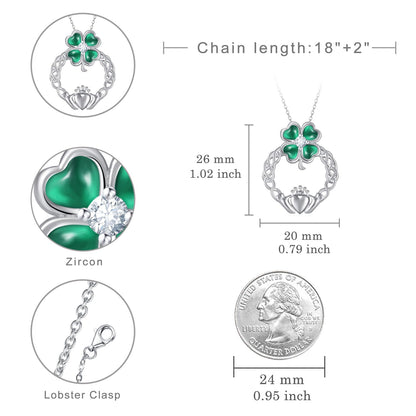 🍀Four Leaf Clover Necklace - St Patricks Day Jewelry