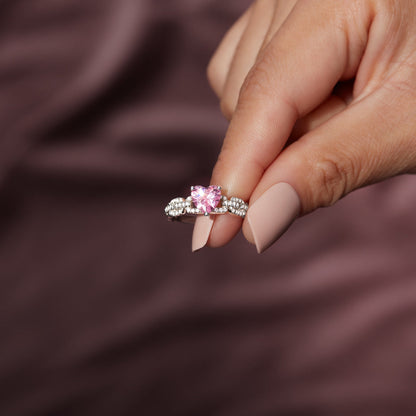 Linked Together Love Forever Heart and Link Ring
