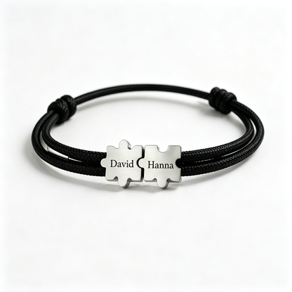 To My Man- Couple Puzzle Custom Name Bracelet