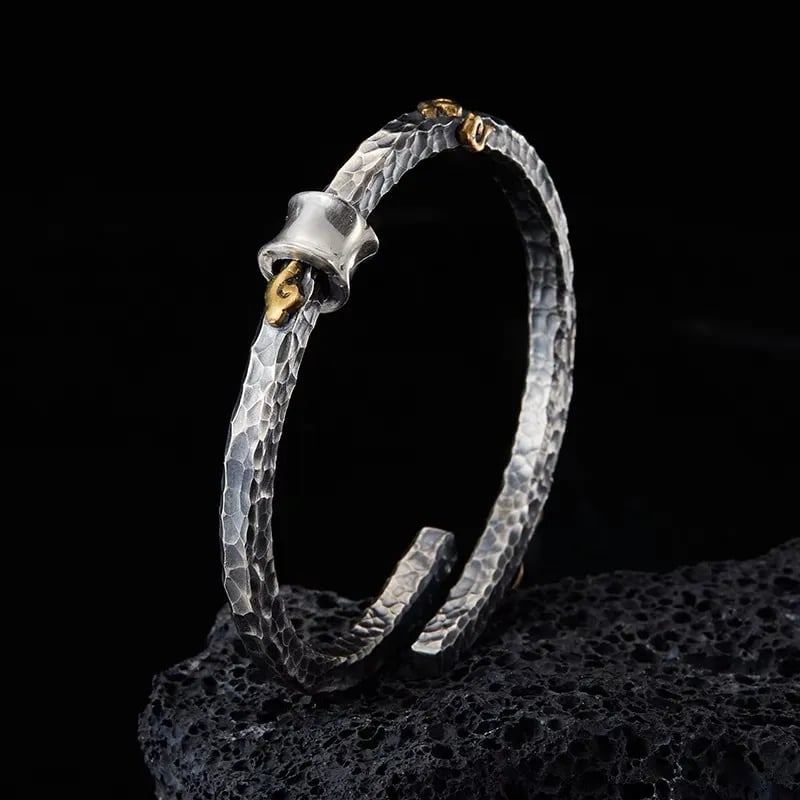 Sterling Silver Bracelet | The Mahayana Heart Sutra | There's a bright spot in every dark cloud