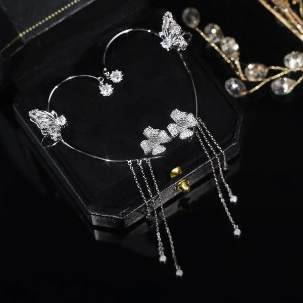 -Butterfly Tassel Style Zircon Earrings | Perfect Gift🎁