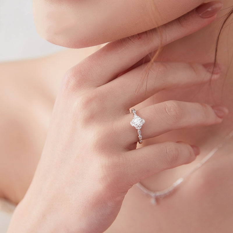 -Rose Mosamite Ring