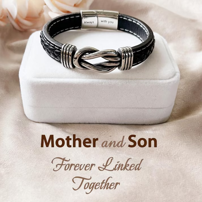 To My Son- Keep Me In Your Heart Infinity Custom Bracelet
