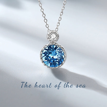 Heart of the Sea 925 Sterling Silver Necklace Earring Bracelet Set