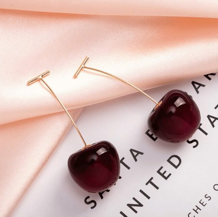 🍇Celia Rouge Cherry Earrings
