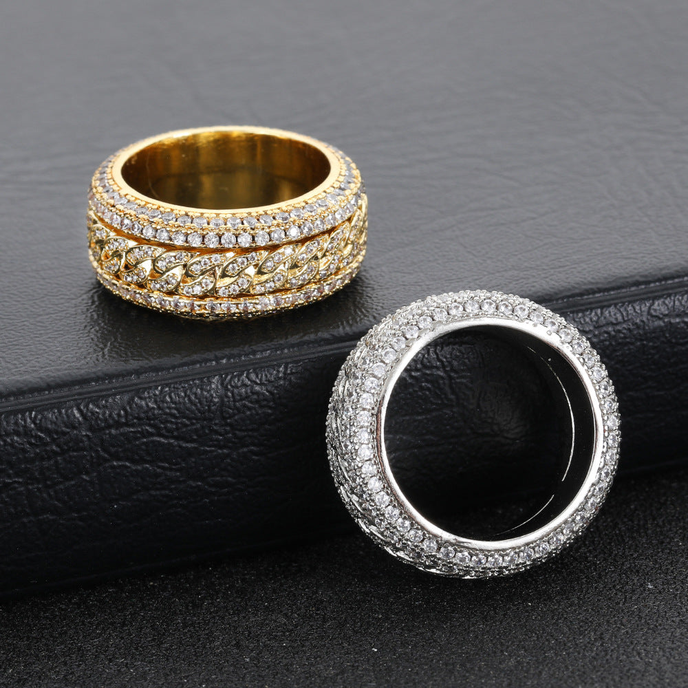 Golden Slumber Cuban Spinning Anxiety Ring